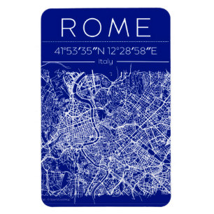 Imán de Mapa de Ciudad de Roma Blueprint
