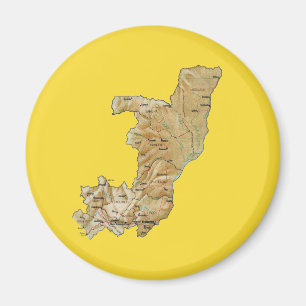 Imán de Mapa de Congo-Brazzaville