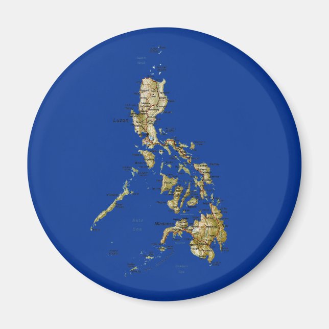 Imán de Mapa de Filipinas (Frente)