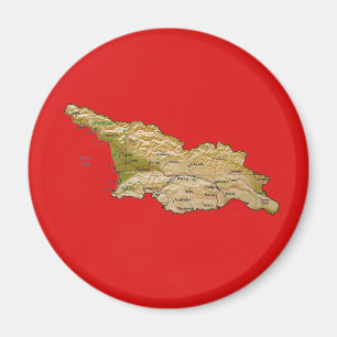 Imán de Mapa de Georgia