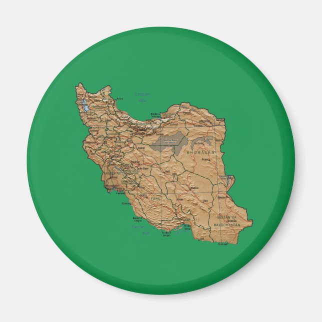 Imán de Mapa de Irán (Frente)