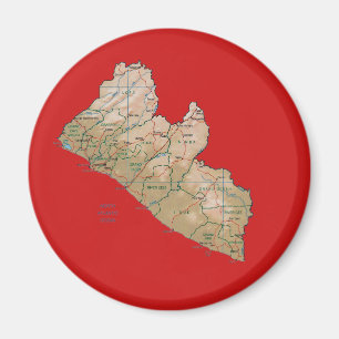 Imán de Mapa de Liberia