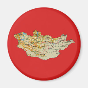 Imán de Mapa de Mongolia