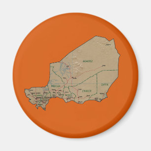 Imán de Mapa de Níger