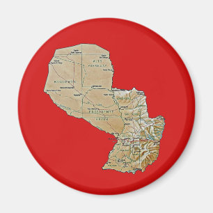 Imán de Mapa de Paraguay