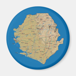 Imán de Mapa de Sierra Leona