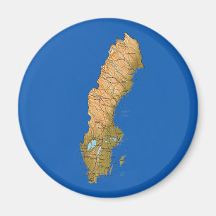 Imán de Mapa de Suecia