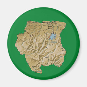 Imán de Mapa de Surinam