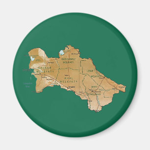 Imán de Mapa de Turkmenistán