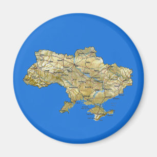 Imán de Mapa de Ucrania