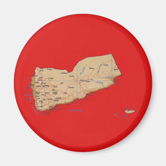 Imán de Mapa de Yemen (Frente)