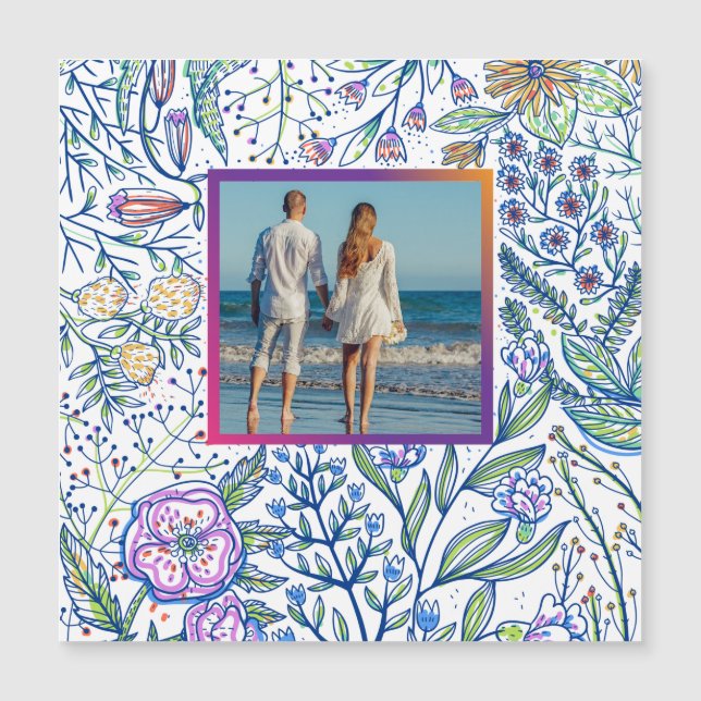 Imán de marco de imagen personalizado (Anverso)