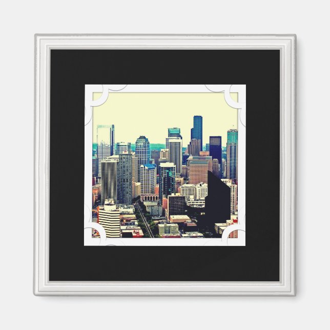 Imán de marco fotográfico de personalizable (Frente)