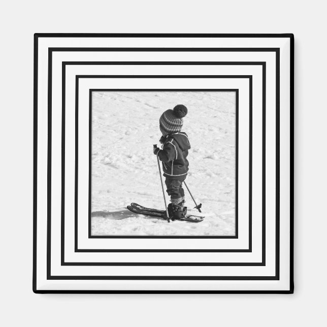 Imán de marco fotográfico de personalizable (Frente)