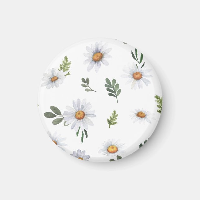 imán de margarita blanca, imán de margarita (Frente)