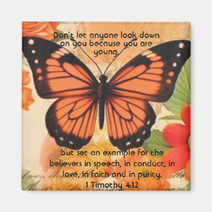 Imán de Mariposa 1 Timoteo 4:12