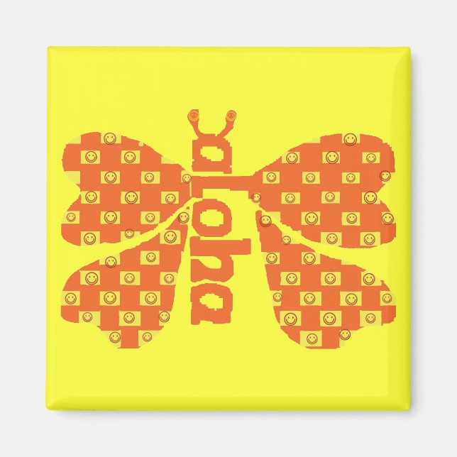 Imán de mariposa de Aloha (Frente)