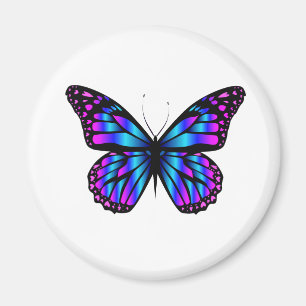 imán de mariposa de color vibrante