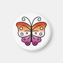 Imán de Mariposa del Orgullo Lesbiano