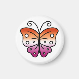 Imán de Mariposa del Orgullo Lesbiano