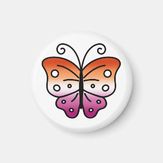 Imán de Mariposa del Orgullo Lesbiano