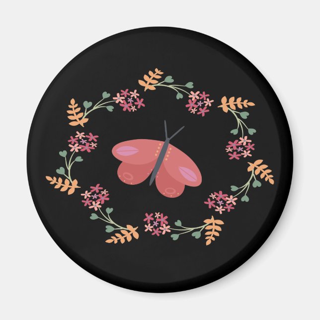 Imán de Mariposa Oscura (Frente)