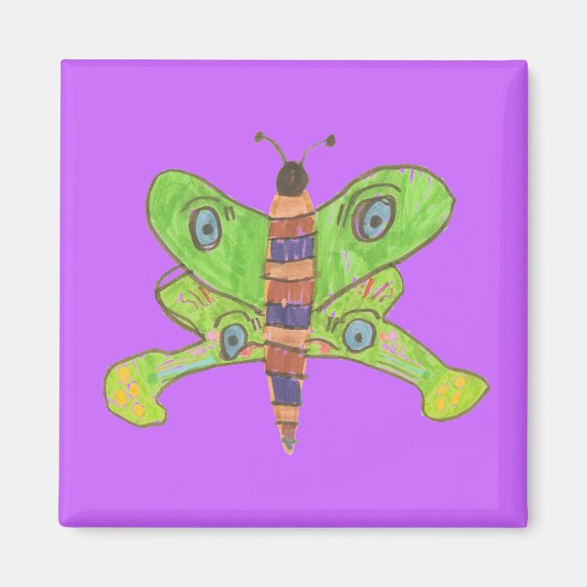 Imán de mariposa púrpura (Frente)