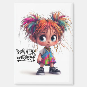Imán de mariposa Quirky Chica