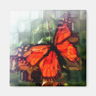 imán de mariposa roja