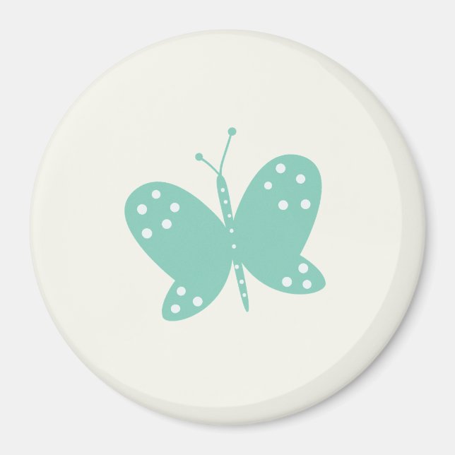 Imán de Mariposa Verde (Frente)