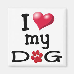Imán de Me Encanta Mi Perro