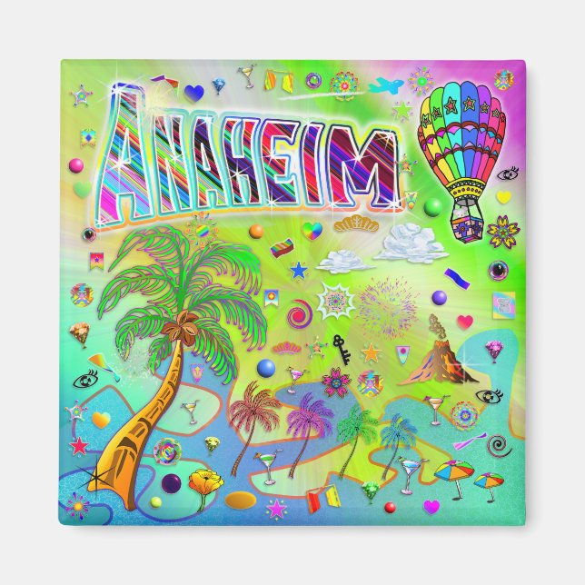 Imán de melodía atemporal de Anaheim (Frente)