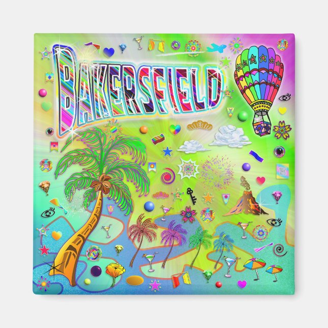 Imán de melodía atemporal de Bakersfield (Frente)