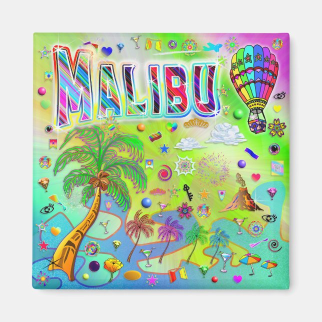 Imán de Melodía Atemporal de Malibu (Frente)
