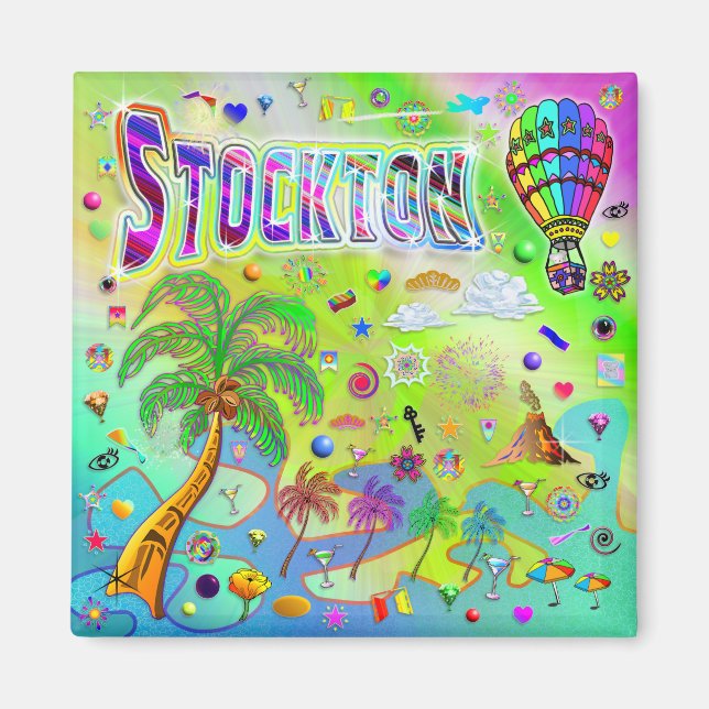 Imán de melodía atemporal de Stockton (Frente)