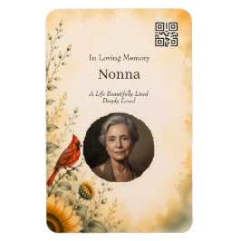 Imán de Memorial con Código QR de Foto en Memoria