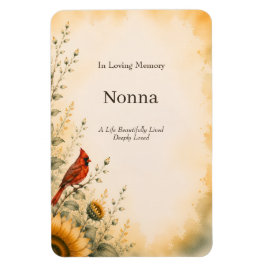 Imán de memorial de celebración de vida personaliz