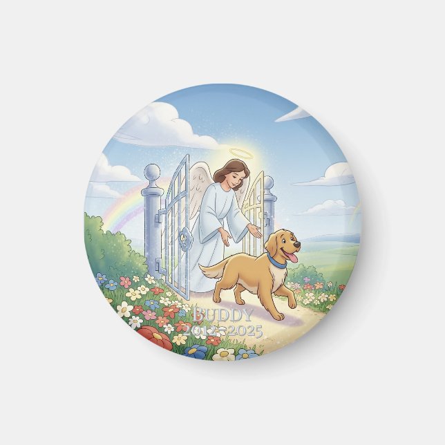 Imán de memorial personalizado para mascotas - Pue (Frente)