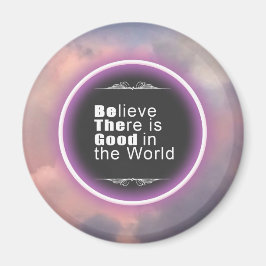 Imán de mensajes de anillo de luz de nube rosa