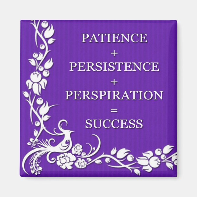 Imán de mensajes motivador de fórmulas de éxito (Frente)