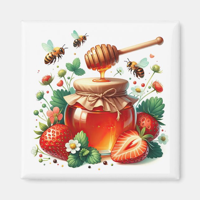 Imán de Miel de Fresa   (Frente)