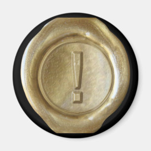 Imán de monograma de sello de cera - Oro - Estilo 