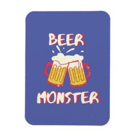 Imán de Monstruo de Cerveza con Fondo Púrpura