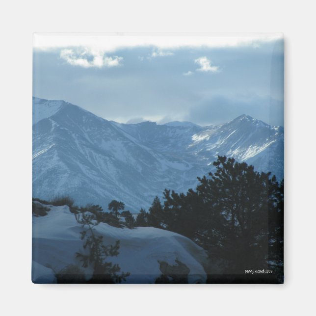 imán de montaña de invierno (Frente)