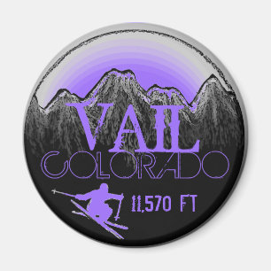 imán de montaña púrpura Vail Colorado