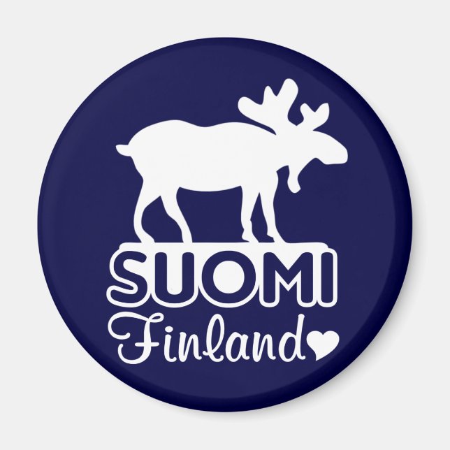 Imán de Moose de Finlandia (Frente)