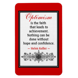 Imán de motivación de la cita de Helen Keller: