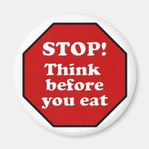 Imán de motivación dietética, deja de pensar antes