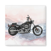 Imán de motocicleta Patriótico Hawg Heritage Twin-