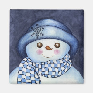 Imán de muñeco de nieve
